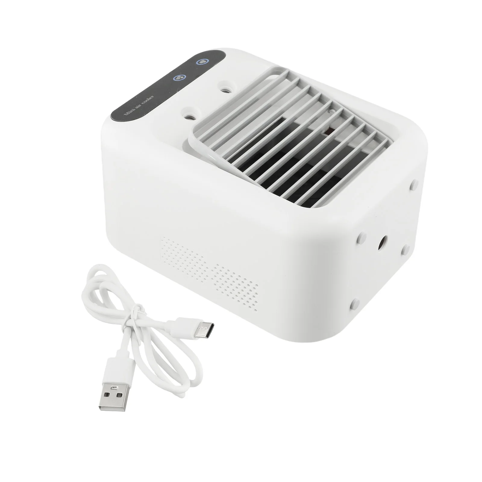 1800mAh Battery Powered Fan Portable Air Conditioner 1800mAh Battery 500 Ml Water Tank Effective Cooling Technology