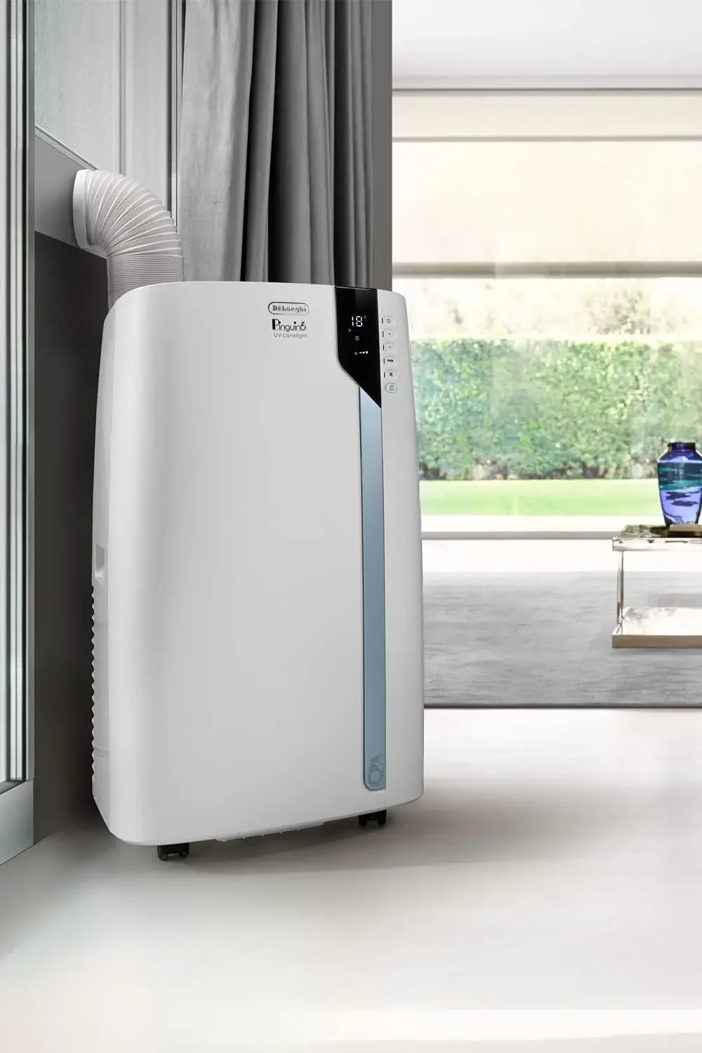 PACEX390UVcare-6AL WH PAC Portable Air Conditioner, Dehumidifier, Fan & UV-Carelight, 14000 BTU + UV CARE, White