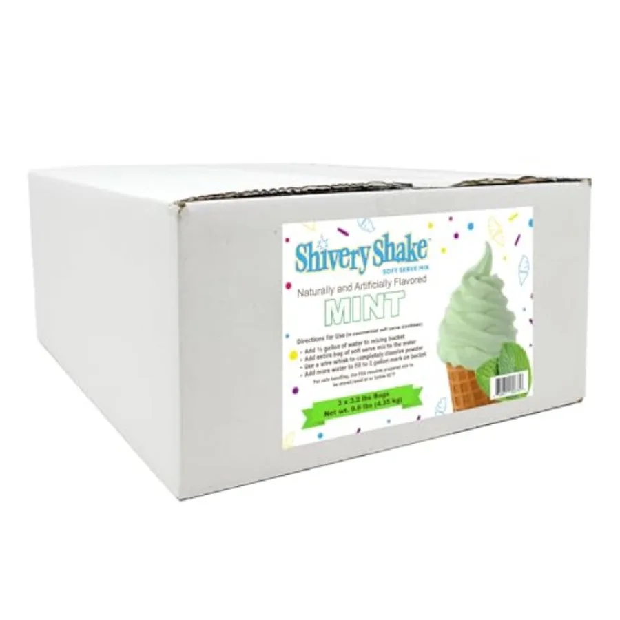 

Shivery Shake Soft Serve Ice Cream Mix, 3 x 3.2 lb case, Mint