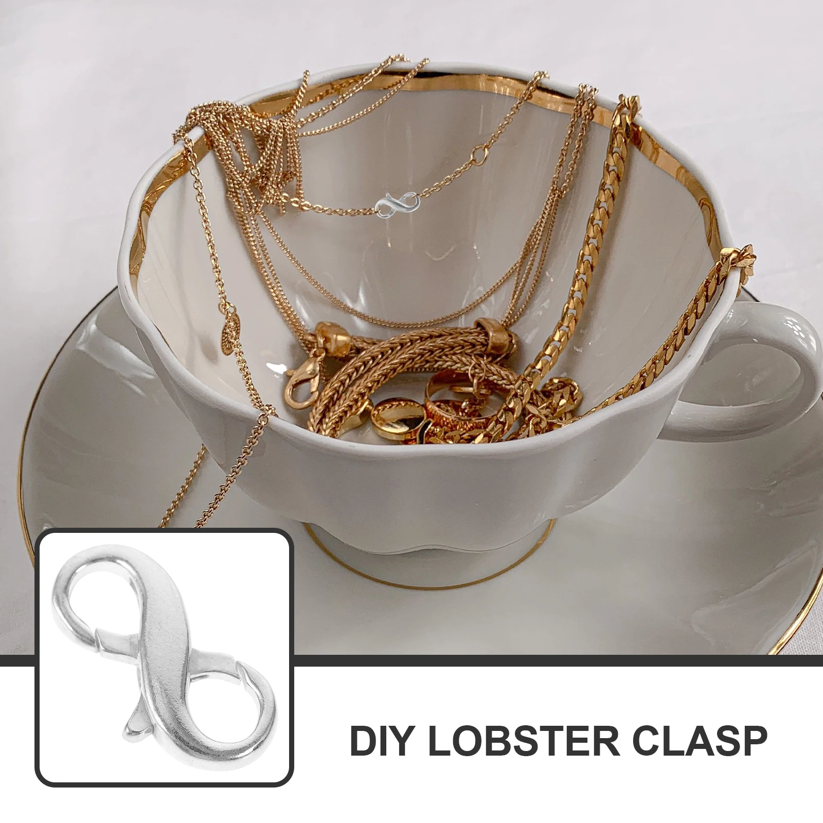 

S925 Silver Lobster Clasp Gold Color Spring Hook Connector for Necklace Bracelet Repair Jewelry Making Silver Lobster Clasps