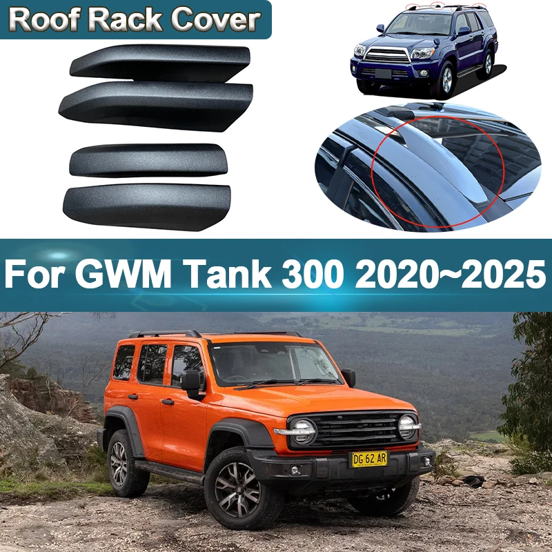 For GWM Tank 300 Accessories 2020 2021 2022 2024 2025 Front Rear Roof Luggage Rack Guard Travel Cover Rail End Car Accessories