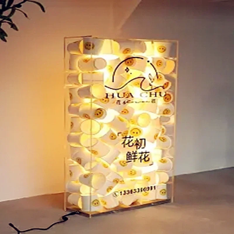 3D Logo Sign Light Box Transparent Acrylic Logo Light Box Brand Sign Led Light Box With Backlit For Shop Office Studio Logo Sign