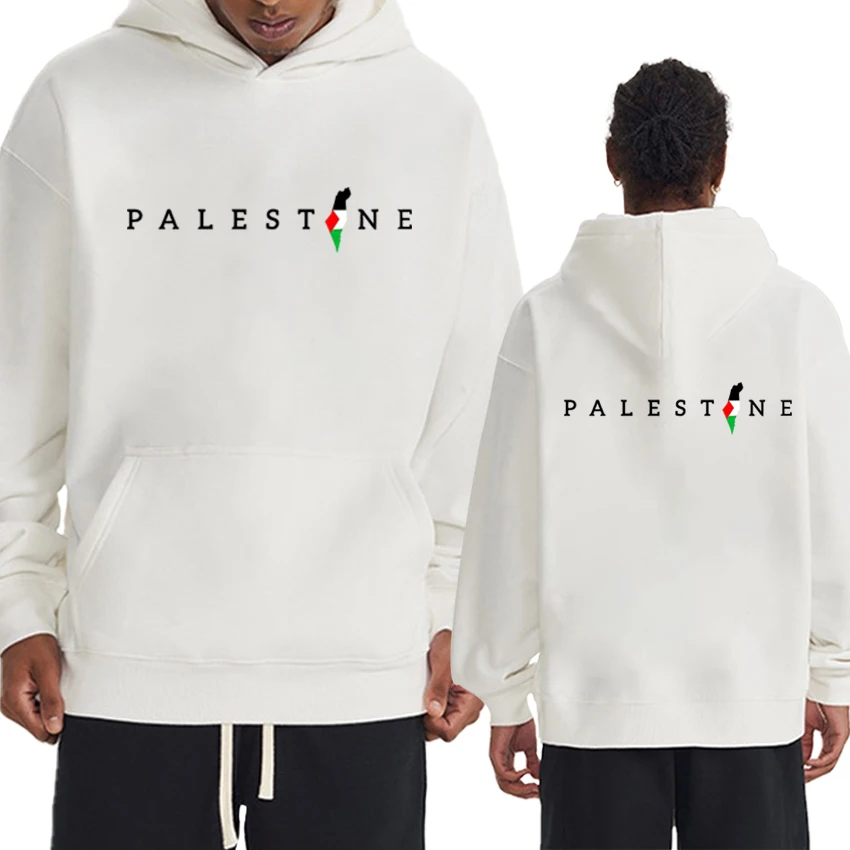 

2025 Palestine Flag Double Sided Print Hoodie Autumn Winter Men women vintage Casual Fleece Sweatshirt Unisex harajuku pullover