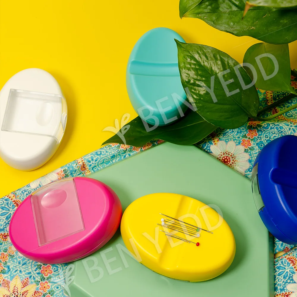 

Magnetic Pin Holder Quilting Sewing Pincushion Transparent Drawer Portable Needle Organizer Storage Box Home Travel