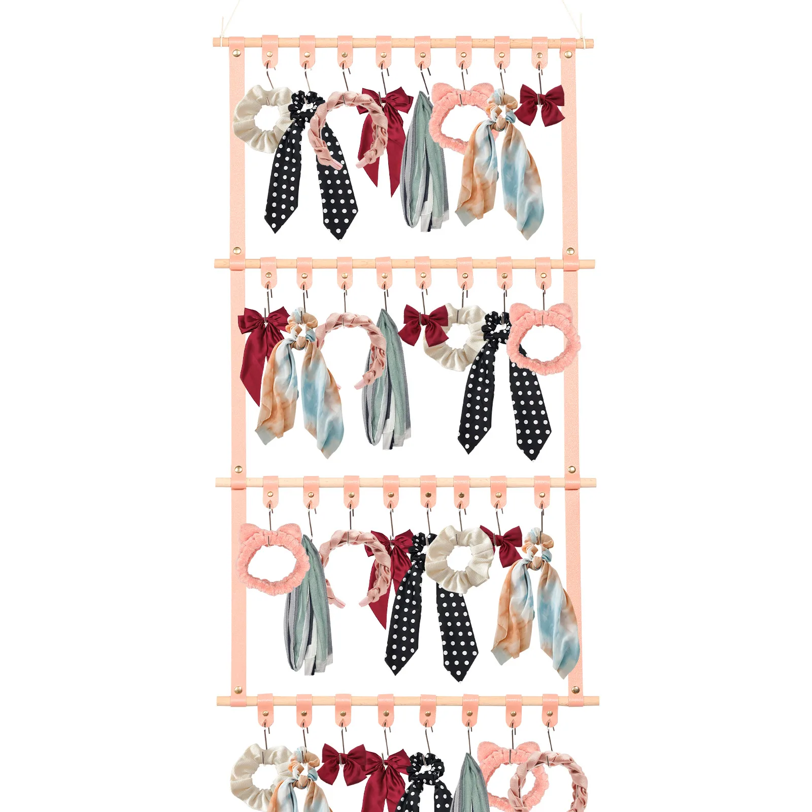 

Органайзер для бантов для волос, настенный держатель для повязки на голову большой емкости, плюшевый органайзер для игрушек с крючком и пряжкой для домашней спальни