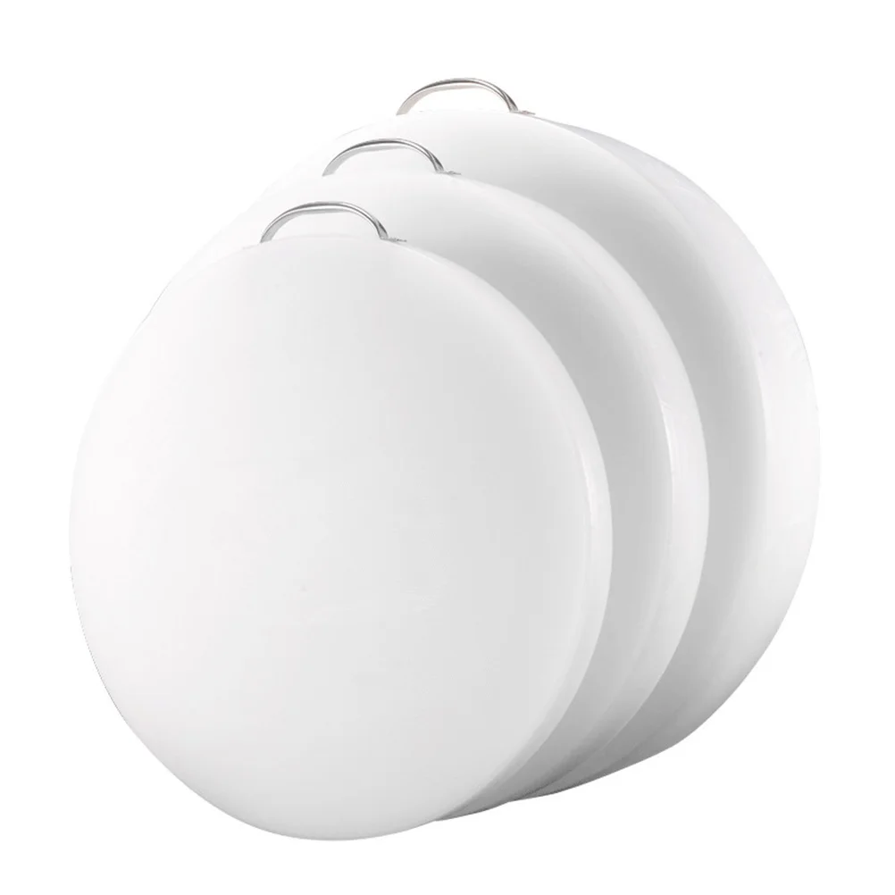 

Пластиковая разделочная доска, круглая, толстая, из полиэтиленового материала, с нескользящей ручкой, кухонный разделочный блок, легко чистится, устойчивый к пятнам для мяса