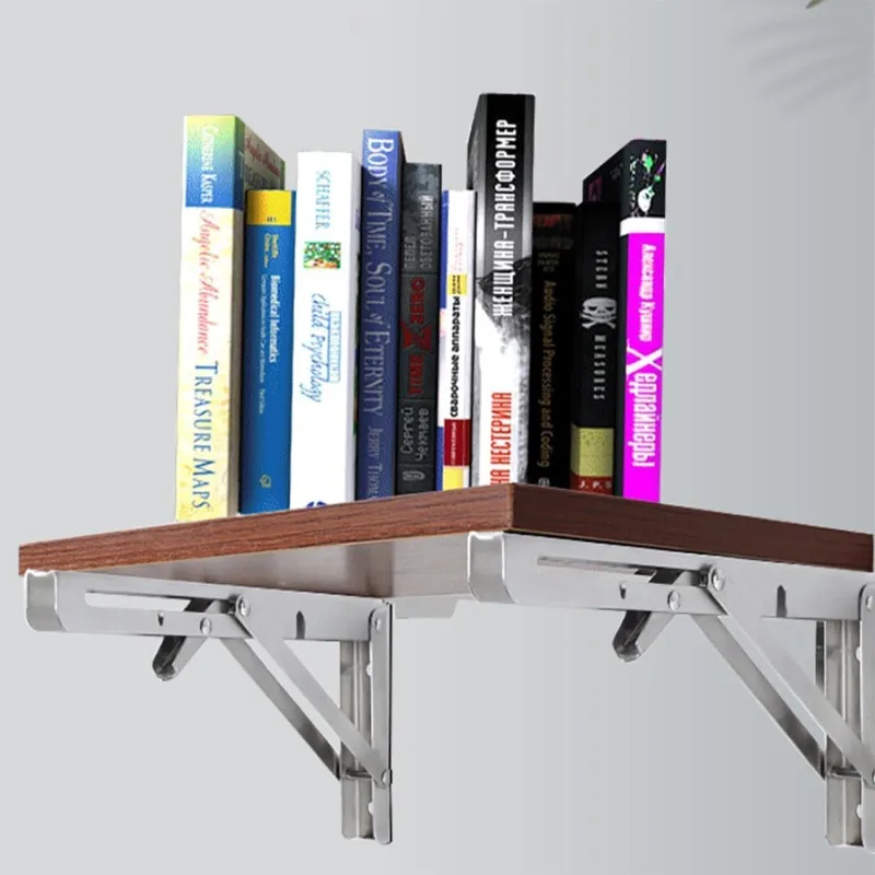 Metal Triangle Folding Angle Bracket Heavy Duty Table Workbench Support Shelf Adjustable Furniture Bracket with Install Screws