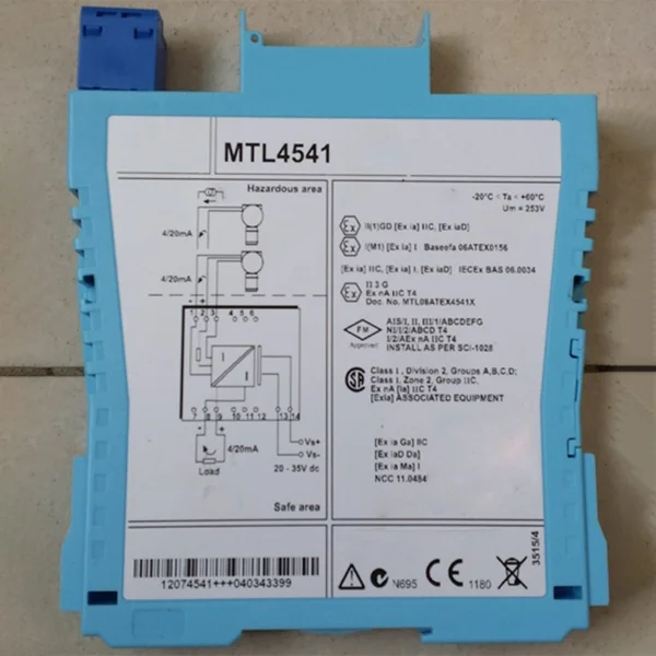 Brand New For 2 or 3 Wire Transmitters MTL4541 MTL 4541 4/20mA Repeater Power Supply Control Module