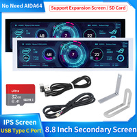 8.8 Inch IPS Type C Secondary Screen USB-C Interface Computer Monitoring CPU GPU RAM Dislpay Smart Screen No Need AIDA64