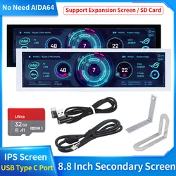 8.8 pouces IPS Type C Écran secondaire Wild USB-C permission informatique CPU GPU RAM Dislpay Écran intelligent Pas besoin AIDA64