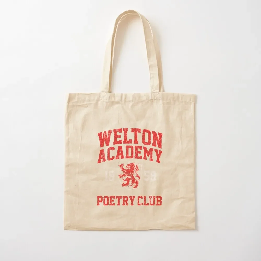 Welton Academy Poetry Club Tote Bag cute pouch bag reusable grocery bags Beach bag