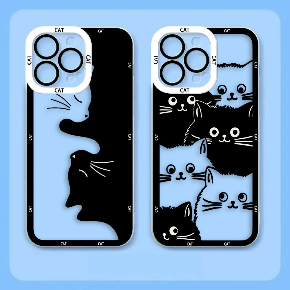 

Cute Cat Kitten Footprint Clear Case For OPPO A98 A96 A95 A94 A78 A74 A73 A58 A57 A55 A54 A31 A17 A16 A16E A15 A9 A5 Case Funda