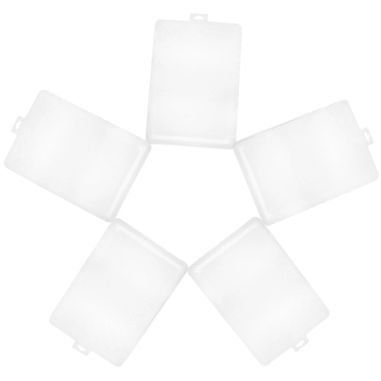 

5 Pcs Tray Liners PVC Plastic Paint Tray Liner Transparent 7 Inch Disposable Roller Accessories Plastic Coating Supplies