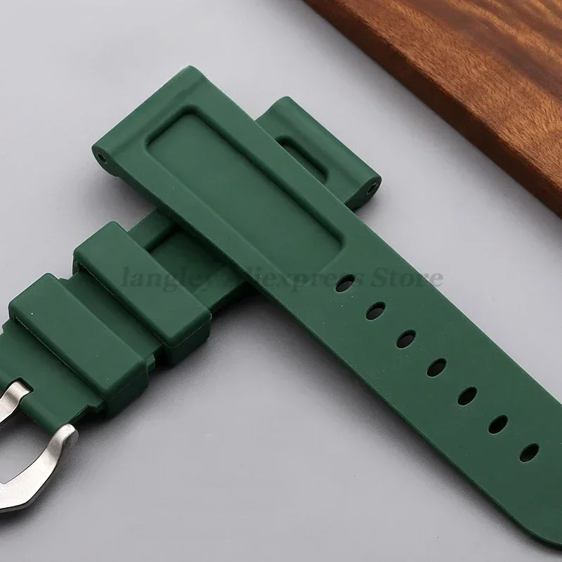Faixa de relógio de borracha 20mm 22mm 24mm 26mm para panerai pulseira de silicone para omega masculino feminino esporte banda substituição pulseira de pulso