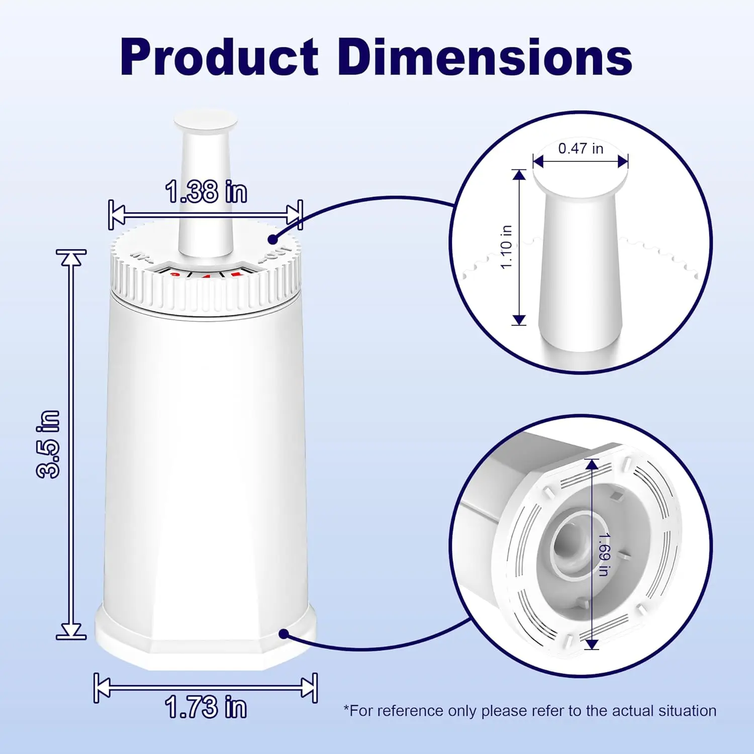 خراطيش فلتر القهوة السويسرية Breville Sage Claro، متوافقة مع أوراكل، باريستا وبامبينو، فلتر مسام صغير فعال BES990