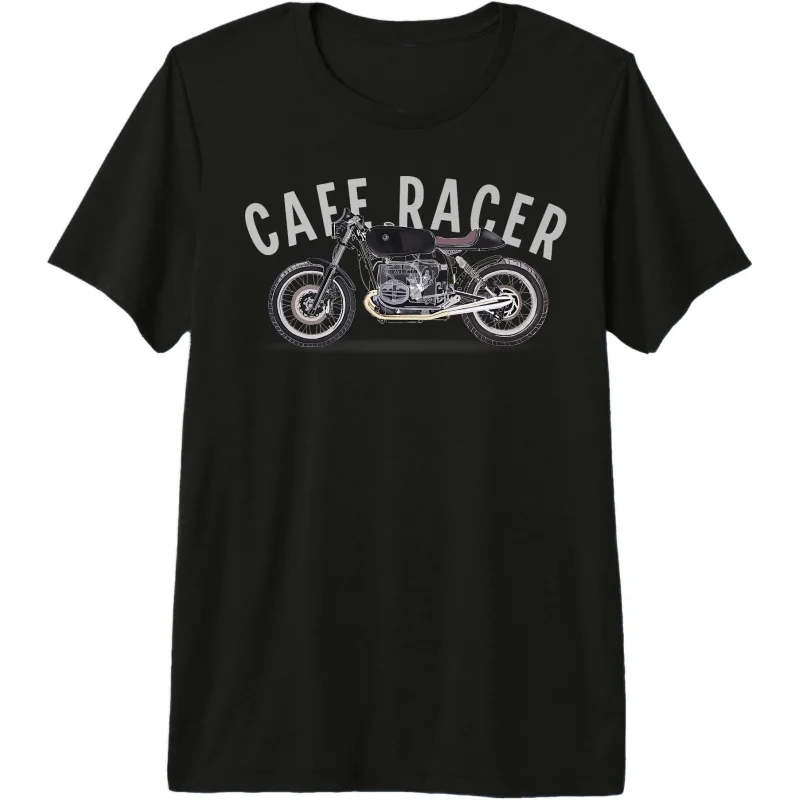 

Vintage Custom Motorcycle Retro Cafe Racer Gift T-Shirt for Racing bikers 100% cotton printed Graphic clothes All size Tee S-6XL