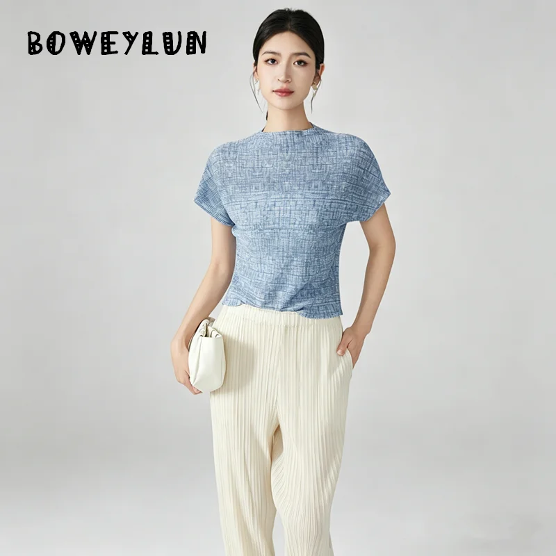 

Женская футболка 2026: летняя, в корейском стиле, повседневная, элегантная, для офиса, с рукавами «летучая мышь», свободного кроя, утягивающая, с коротким рукавом, топы для женщин