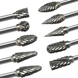 Brocas De Burr De Carboneto De Tungstênio Set Fresador Para Metal Madeira Ferramentas Rotativas Elétricas Moagem Cabeça Acessórios Para Elétrico