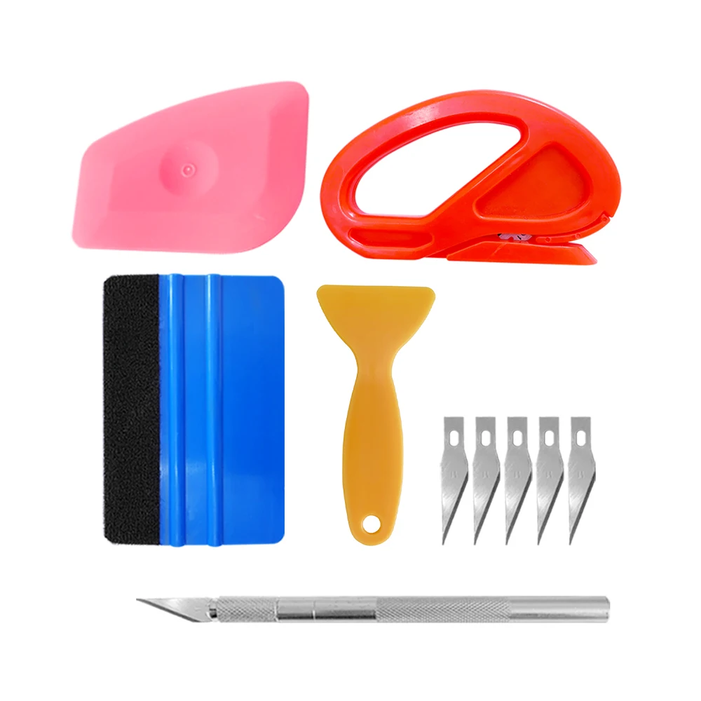 Vinyl Spatula Vinyl Scraper Cutter Car Film Wrap Tool Kit Vinyl Wrap Window Tint Film Tool Kit Cutter Aid Tool Window Tinting