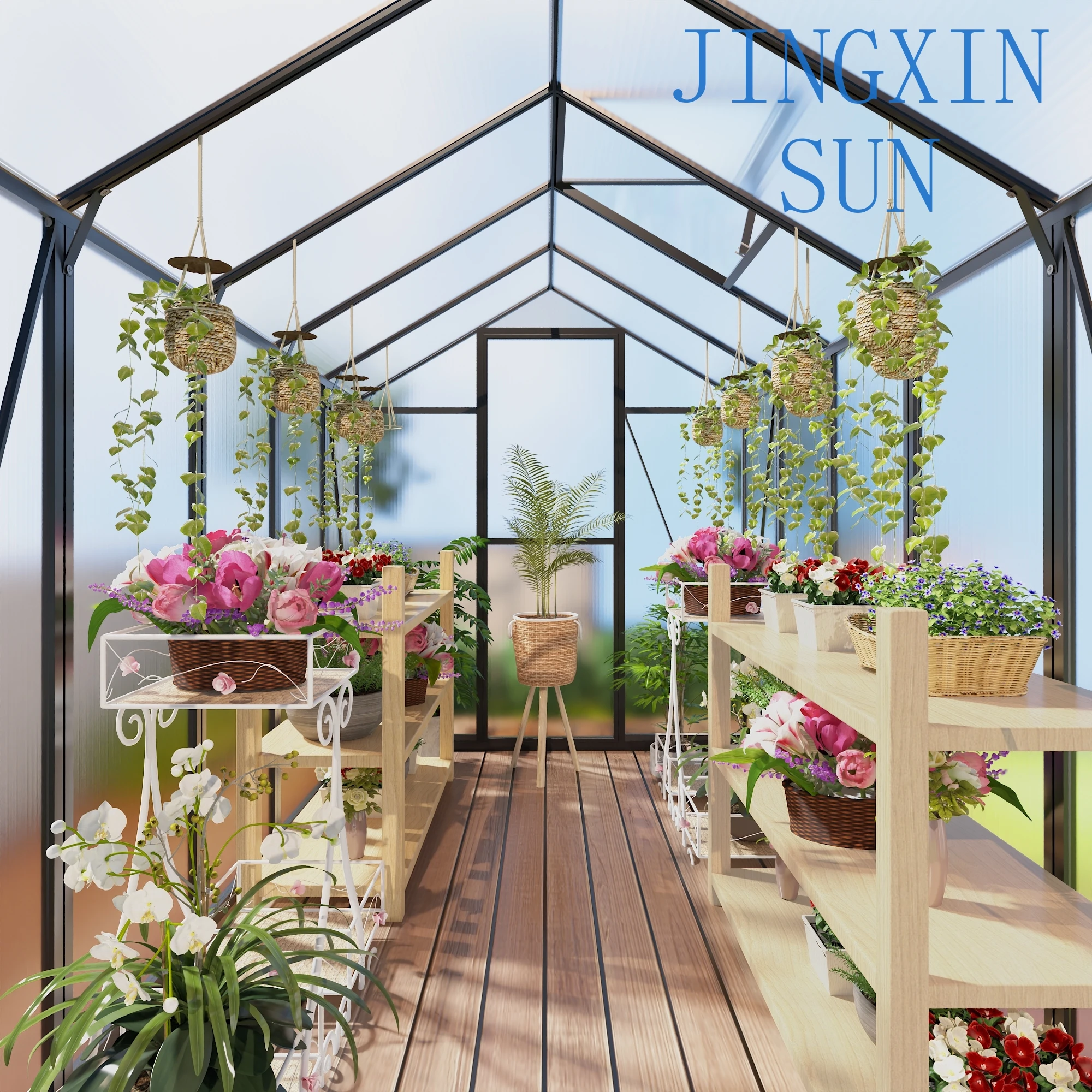 โรงเรือนขนาดเล็กโครงโลหะอลูมิเ - Polycarbonate Greenhouse Aluminum Frame บทวิจารณ์และราคา
