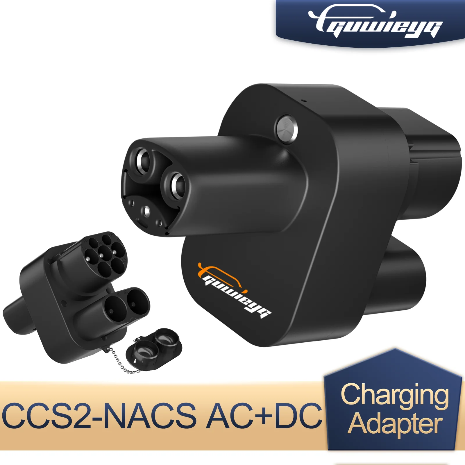 EV Charger Adapter CCS2 to NACS AC+DC Fit for NACS Standard Cars CCS2 Connector CCS2 EV Portable Charger CCS2 to NACS  Adapter