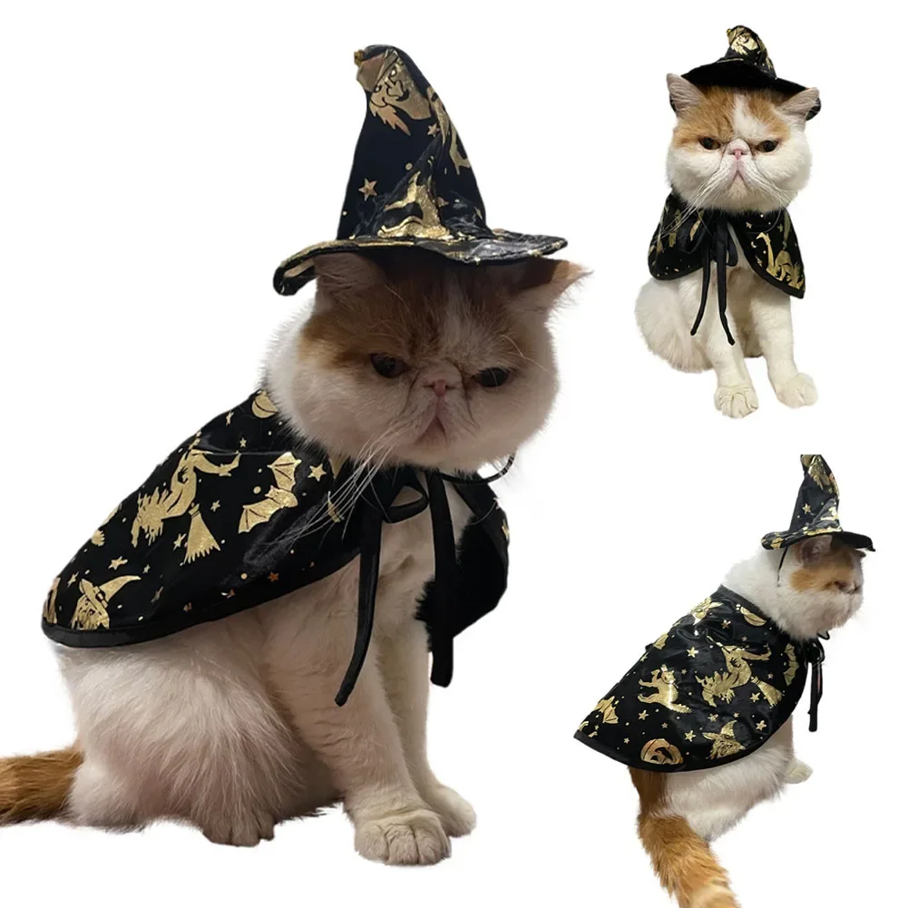 Halloween Pet Costumes Cute Cosplay Vampire Cloak for Small Dog Cat Kitten Puppy Dress Up Pumpkin Pet Clothes