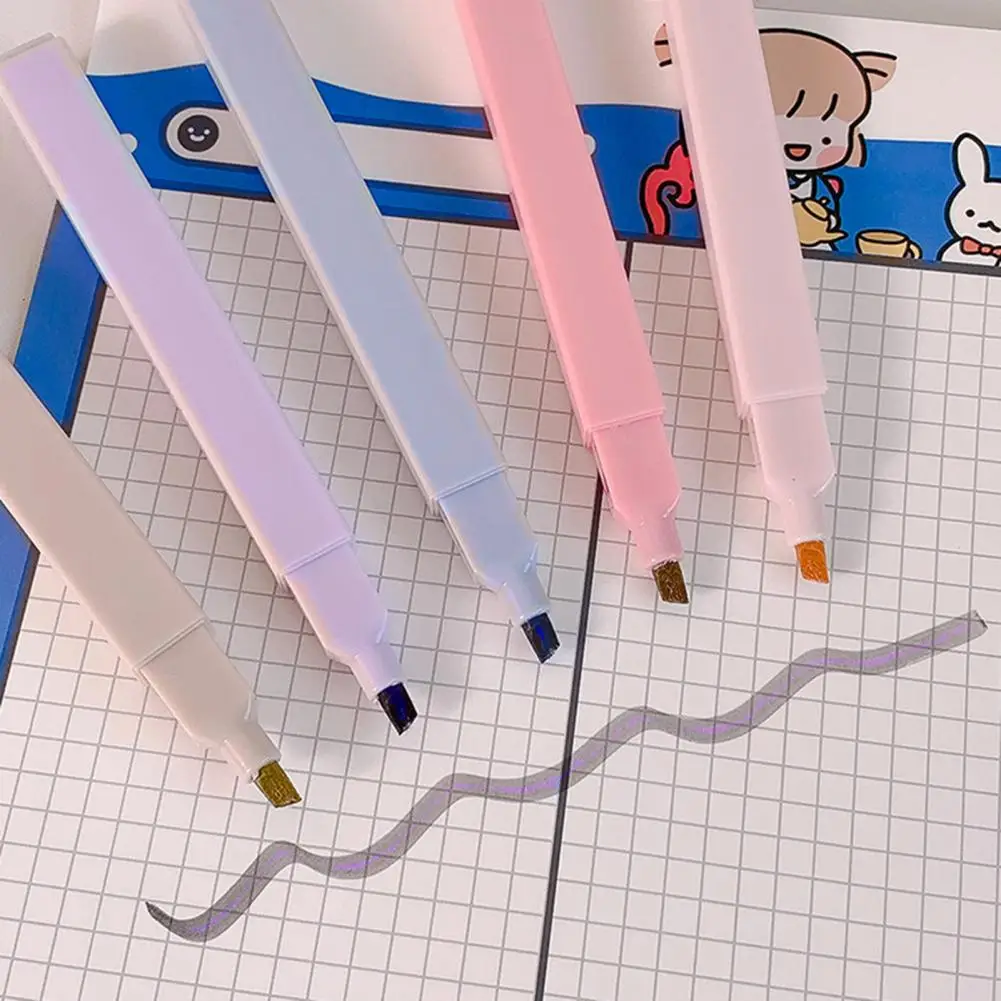 Doodle-resaltador ligero de 6 colores, bolígrafo fluorescente de Graffiti, uso diario