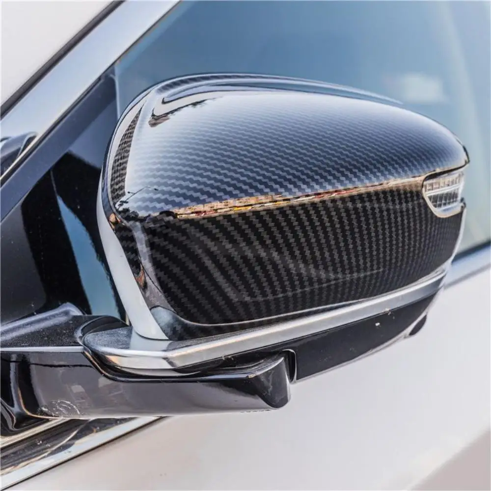 Car Upgrade For Geely Coolray 2018-2021 / Proton X50 BinYue ABS Carbon Fiber Rearview Mirror Cover Chrome Silver Carbon Fiber