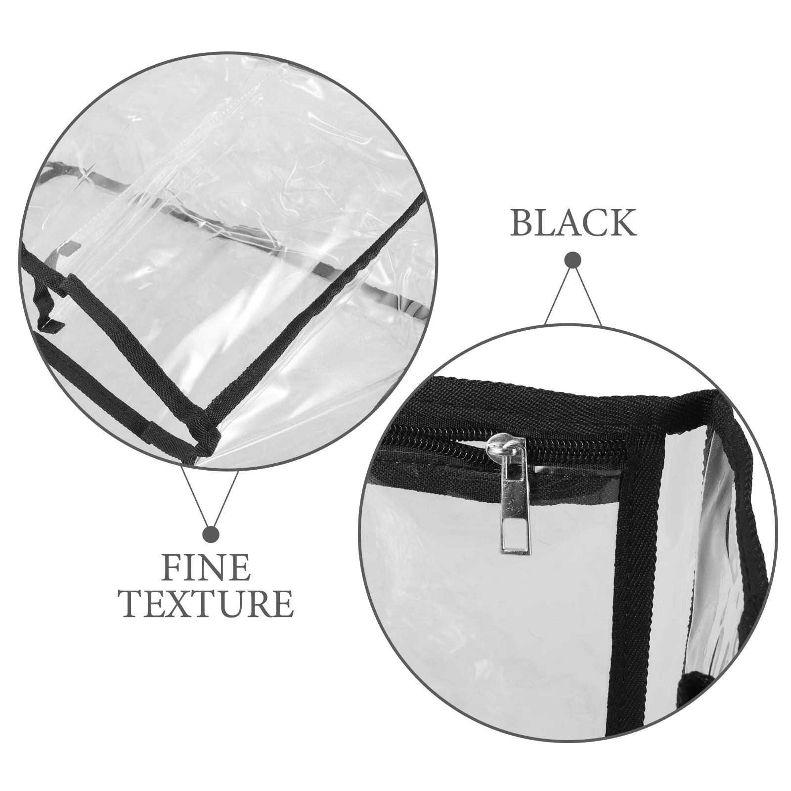 Transparent Large Capacity Beach Bag Tote Portable Clear Plastic Pouch Travel Outdoor Carrying Storage Organizer for Women