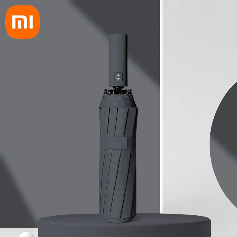 Xiaomi 24 Bone Solid Color Automatic Umbrella Light Collapsible Large Format Outdoor Sunshade UV Protection Automatic Umbrella 