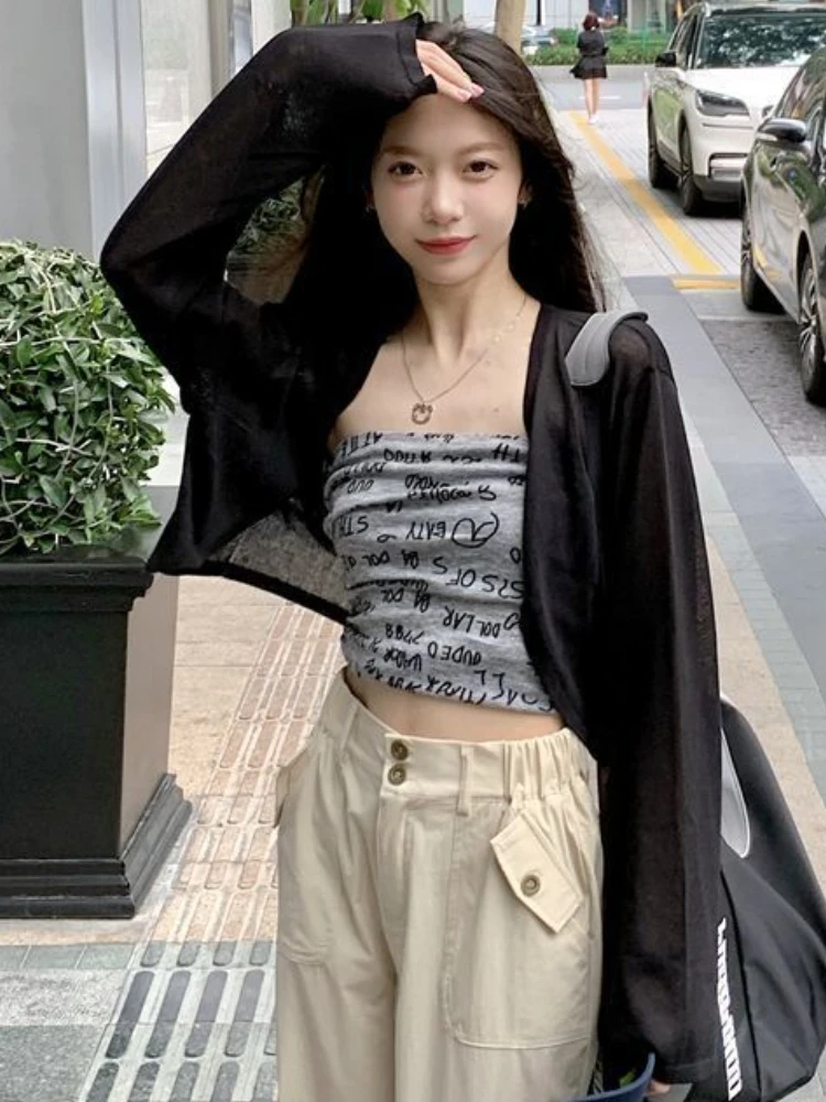 Jackets Women Simple Design Pure Summer Sun-proof Leisure Cropped Tops Korean Style Ladies Basic Girls All-match Charming Cozy