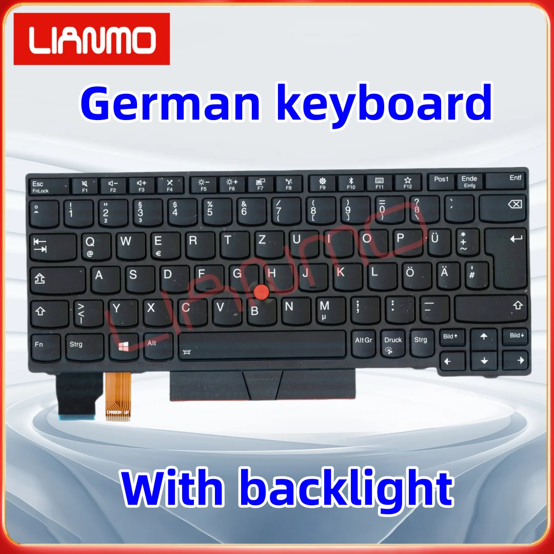 German Hungary Denmark Latin Spain Notebook Keyboard for Lenovo ThinkPad X280 A285 X390 X395 L13 Gen1 S2 5TH Gen L13 Yoga Gen1