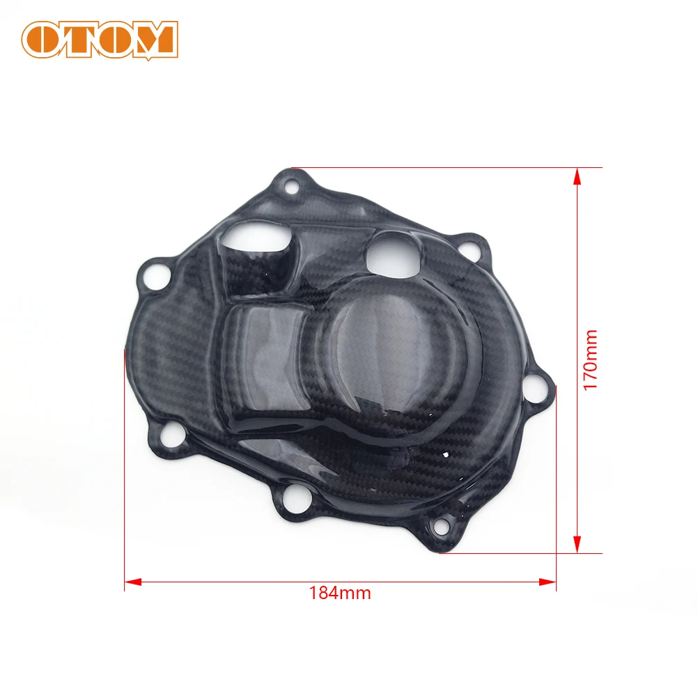 OTOM Motocross Carbon Fiber Ignition Cover Protector Crankcase Magneto Guard For YAMAHA YZ450F 2014-2017 Motorcycle Accessories