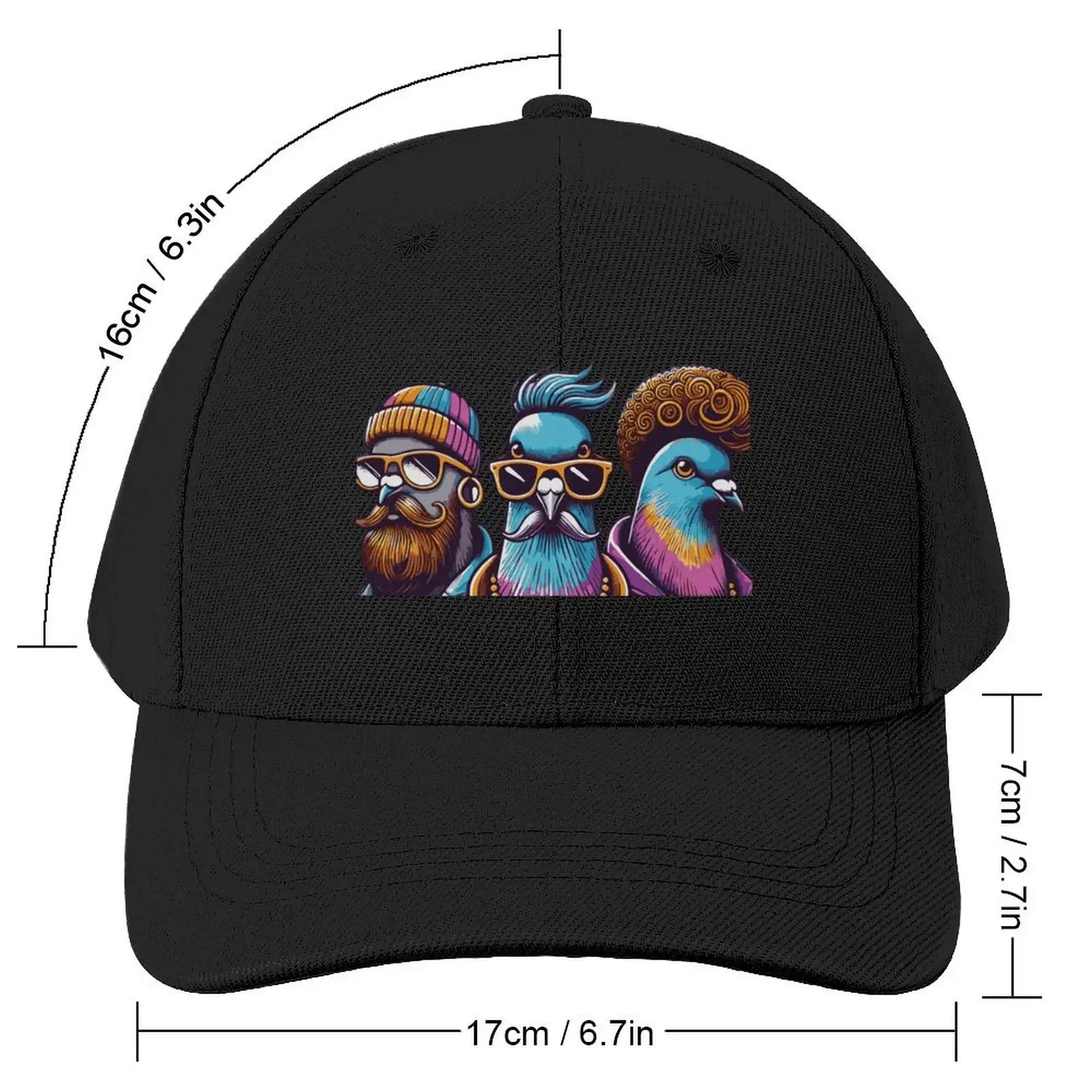 Proper Pigeons - hipster trio Baseball Cap foam party Hat Dropshipping Elegant Women's Hats Men's