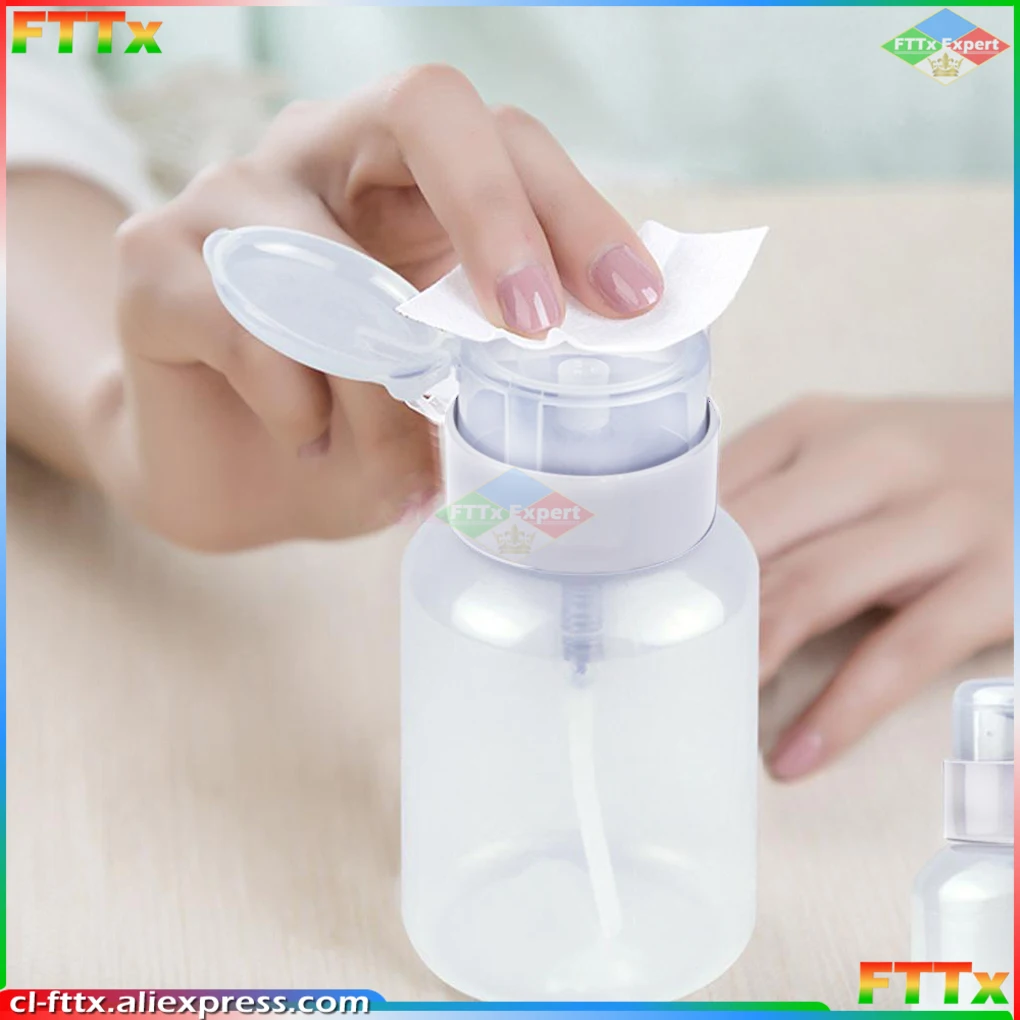 

120ml Push Down Empty Pump Dispenser For Nail Polish Remover Alcohol Clear Bottle Storage Bottle Dropshipping