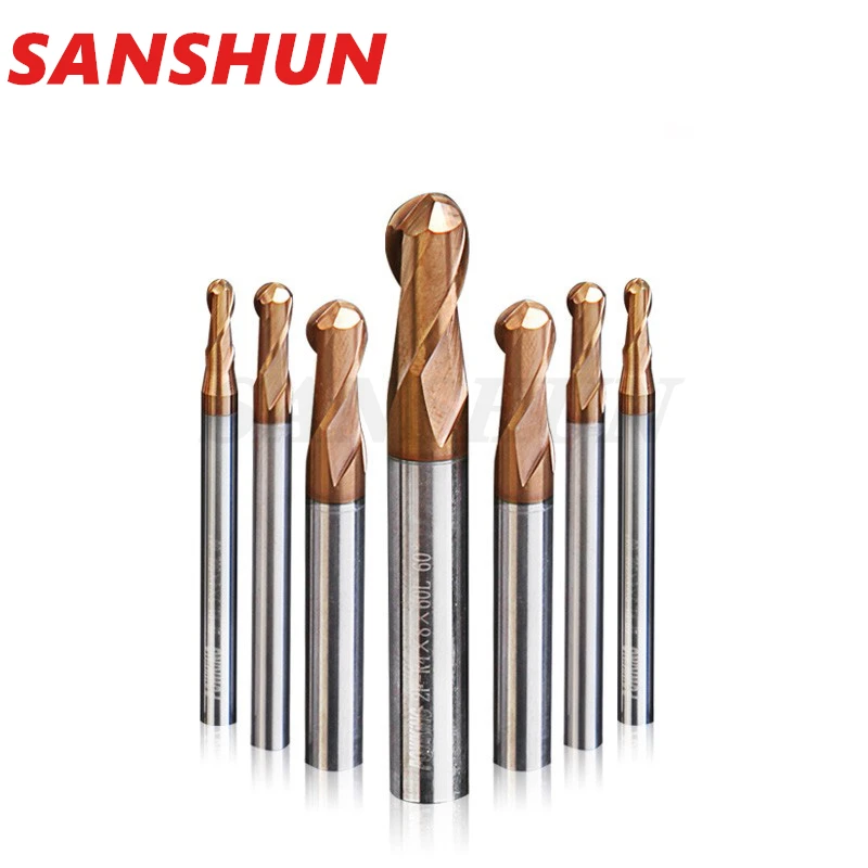 Imagem -05 - Fresa de Liga de Revestimento de Tungstênio Ferramenta de Aço Cnc Maching Hrc55 Lengthenball Nariz Fresas Topo Fresa Fresa Fresa Fresa Endmill
