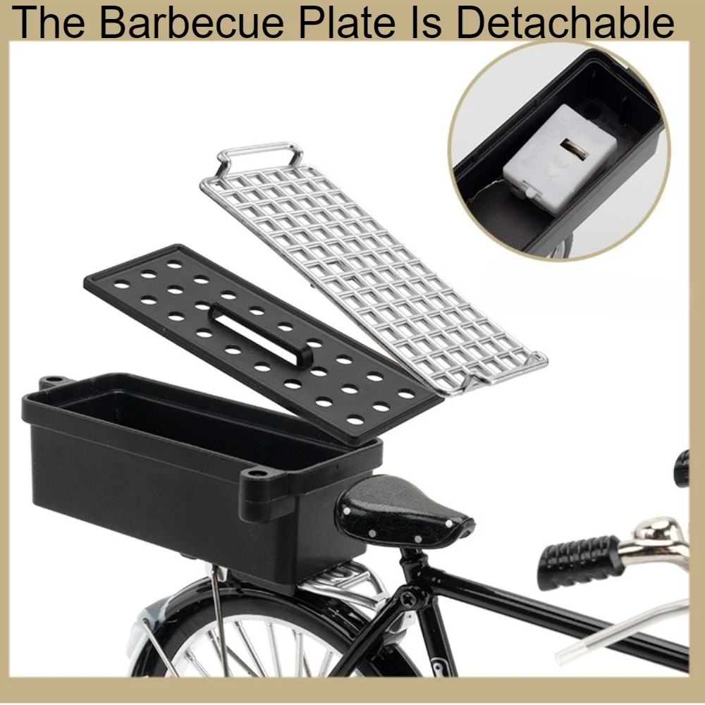 1:8 عربة الشواء دراجة هوائية جبلية لعبة مجسمة سيارة الربط التوجيه سبيكة دييكاست قابل للسحب ترايبود على الطرق الوعرة دراجة هدية للطفل