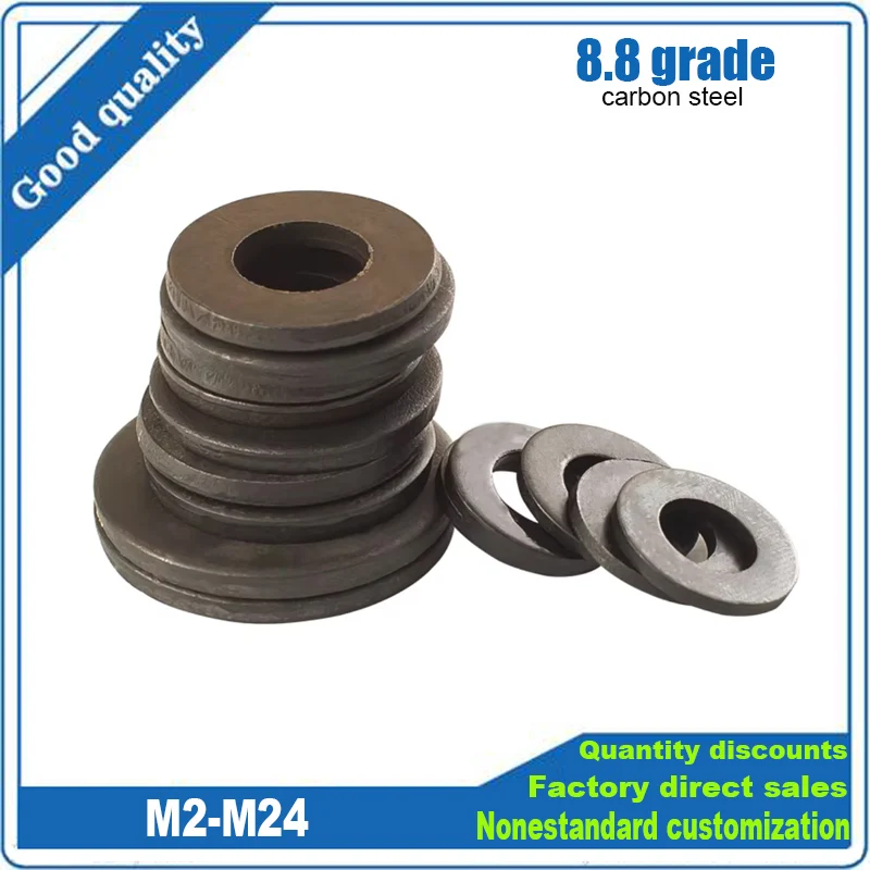 5-50-шт-плоских-шайб-gb97-din125-из-углеродистой-стали-черные-класс-прочности-88-m2-m25-m3-m4-m5-m6-m8-m10-m12-m14-m16-m20-m22-m24-простые-прокладочные-шайбы