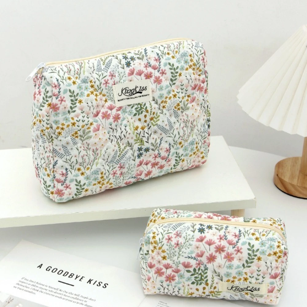 Blumendruck Damen Mode Kosmetiktasche Große Kapazität Reiseveranstalter Make-up Kulturbeutel Handtasche Tragbare Damen Einkaufstasche – Detail 4