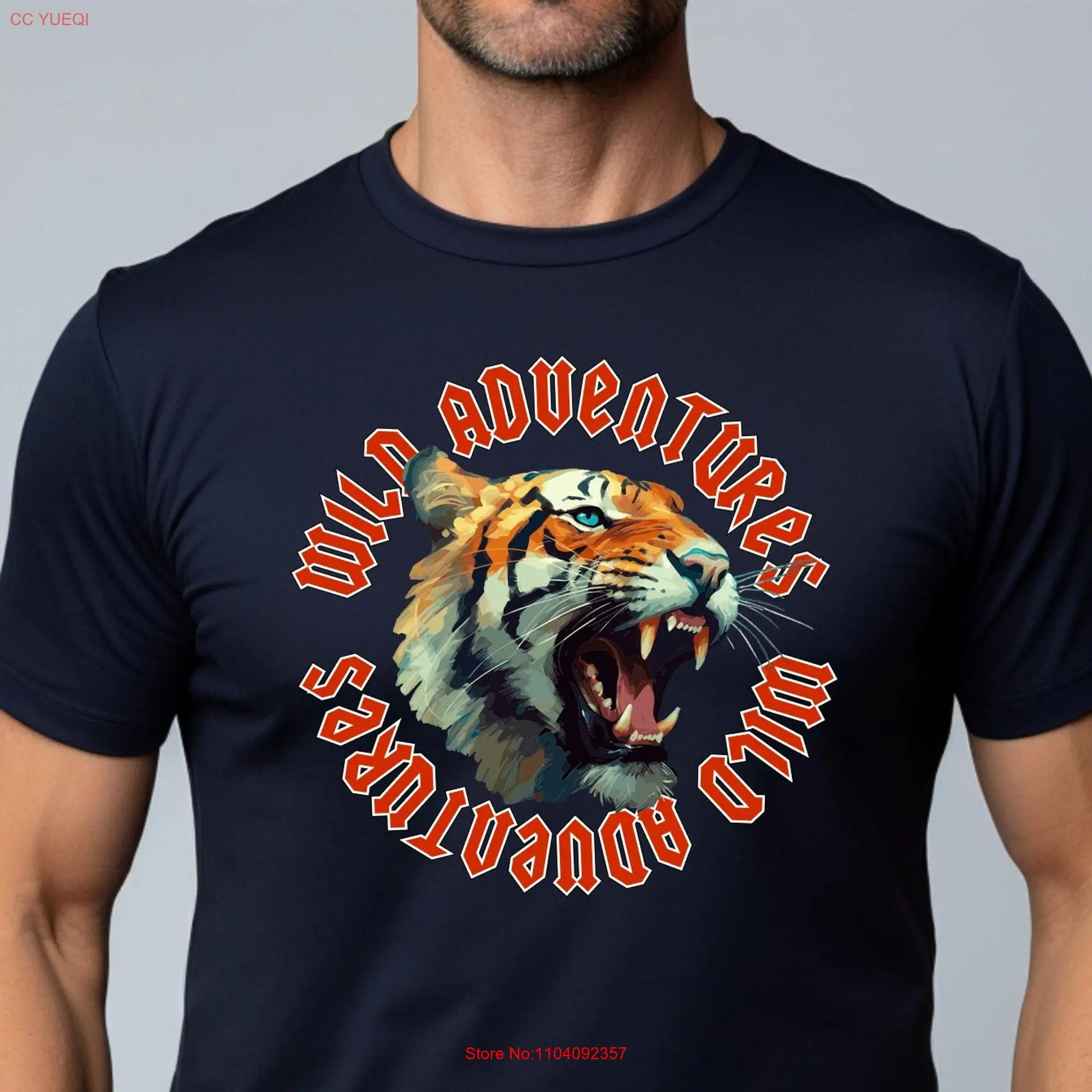 Wild adventures tiger shirt and free cats born safari wildlife bengal long or short sleeves