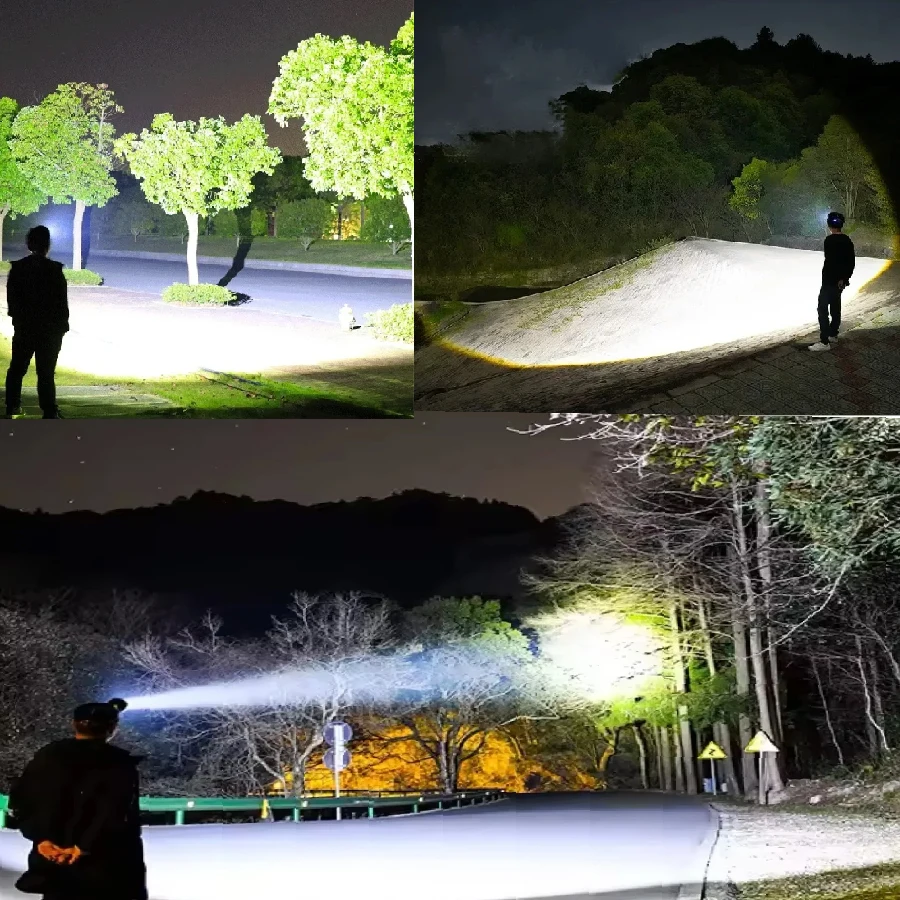 960000000LM Strong Light LED Headlight Powerful 18650 Rechargeable Headlamp 8900M Long Range Fishing Hunting Head Lantern