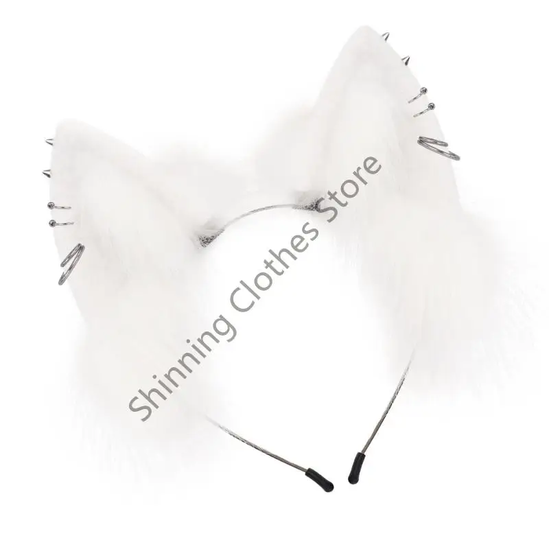 M68A Secure Fit Plush Animal Ears Headpiece Headband For Adults Kids Role Play Party