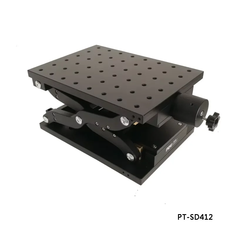 PT-SD410 Z-axis Manual Lab Jack, Precise Manual Lift,  Elevator, Optical Sliding Lift, 120mm Travel linear table