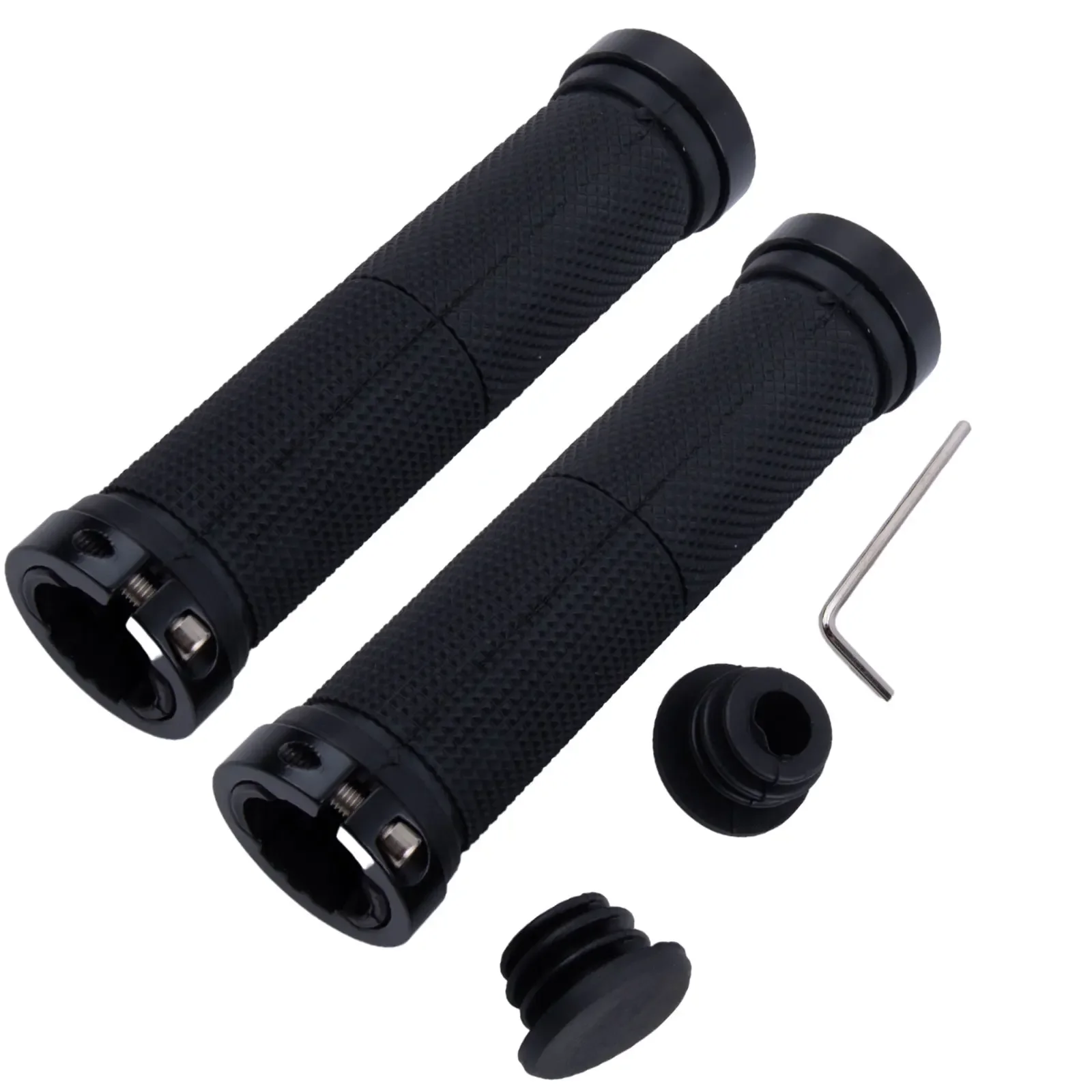 Nonslip Handle Set for Mountain Bike, Lockout Grips with Bolt Locking Mechanism, Suitable for Standard Bikes 1 Pair/Set