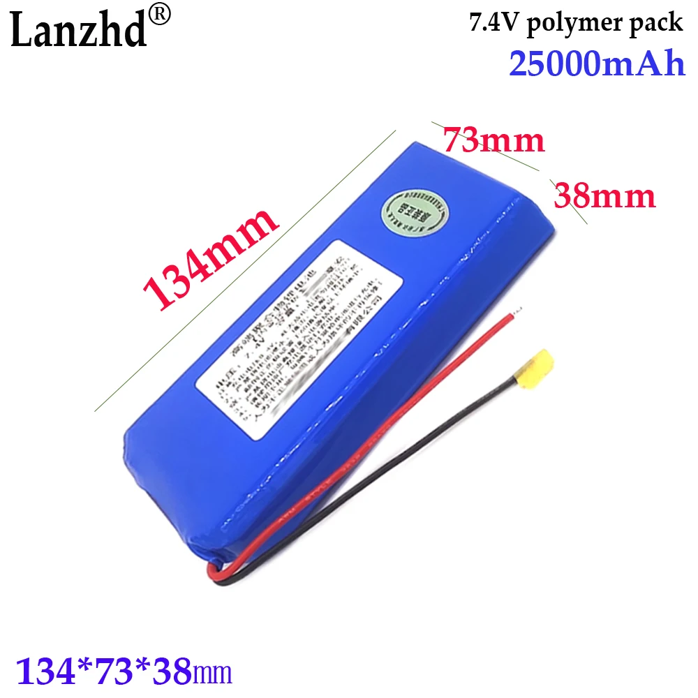 

1-8pcs 7.4v 25000mAh 8.4V Li polymer pack For Outdoor headlights solar street lights square dance speakers fishing lights fan