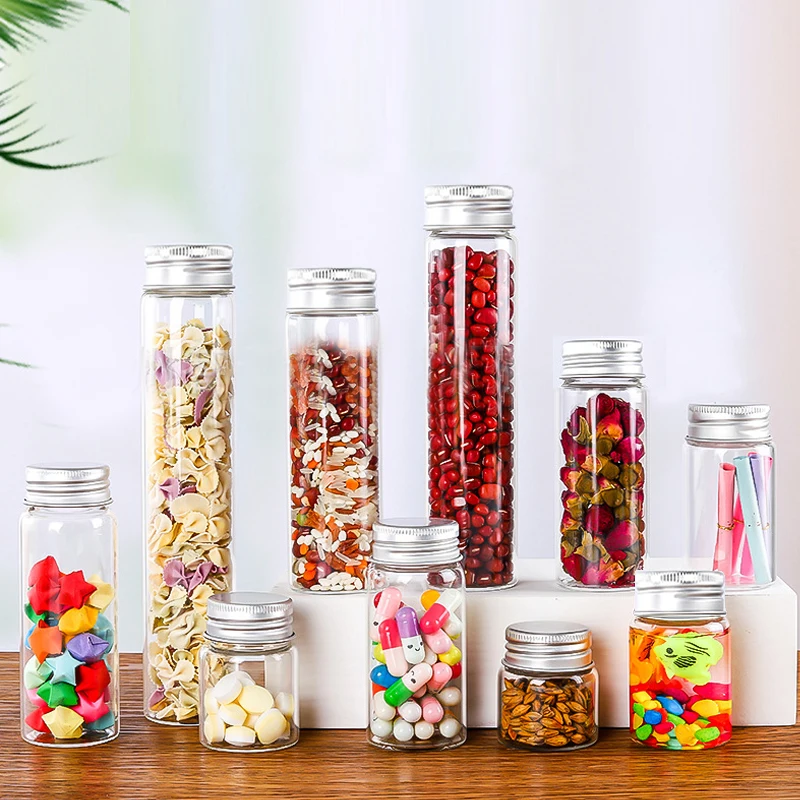 Provette trasparenti in plastica da 5 pezzi da 40ml con tappi a ve contenori per lozioni da viaggio cosmetiche per caramelle  15