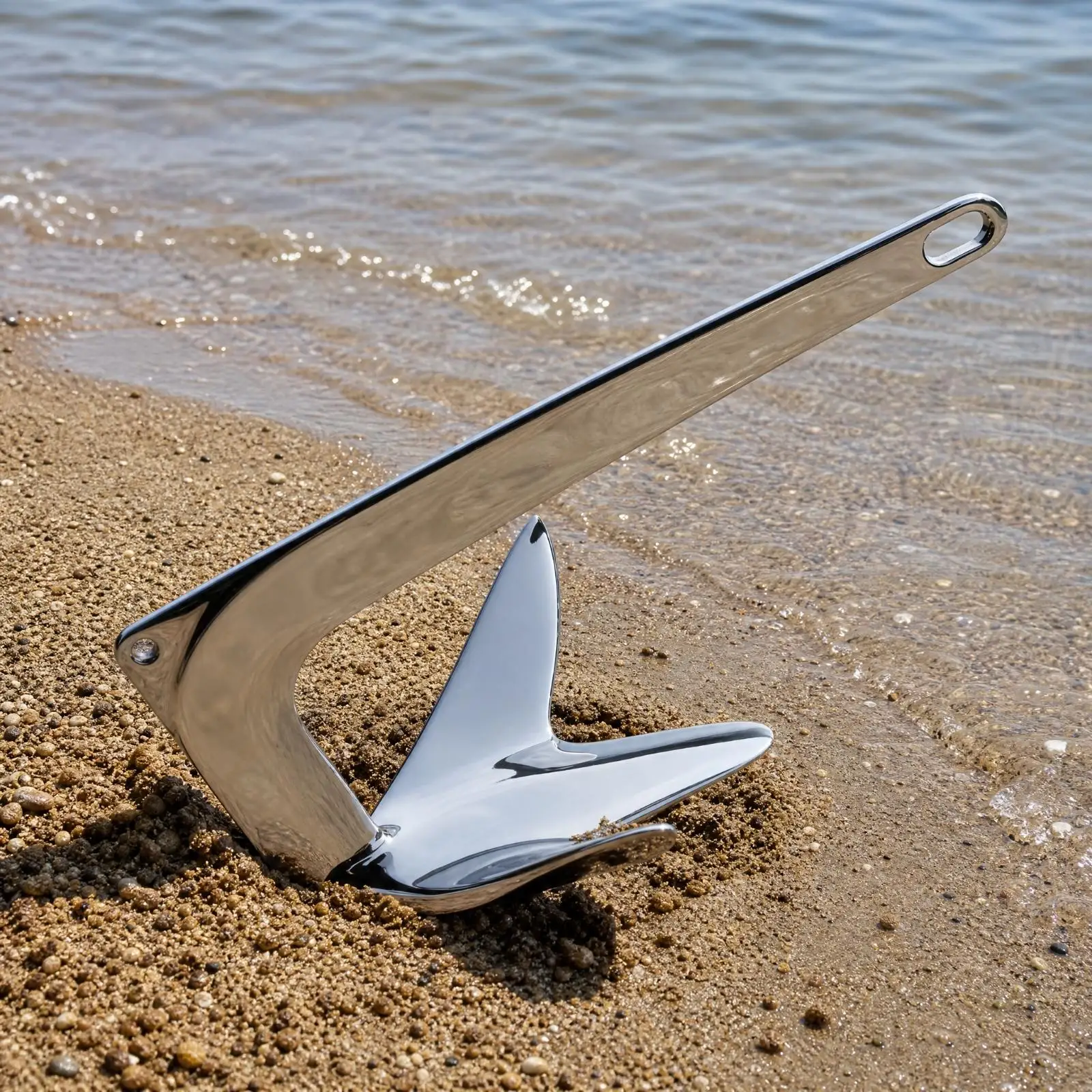 Multi Purpose Marine Anchor 316 Stainless Steel Bruce Design Boat Anchor with Curved Holding Flukes for Mooring Sailing