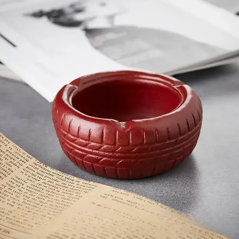 

Creative Ashtray for Home Tire Design Ash Tray for Decoration Smoking Accessories Windproof Ashtray