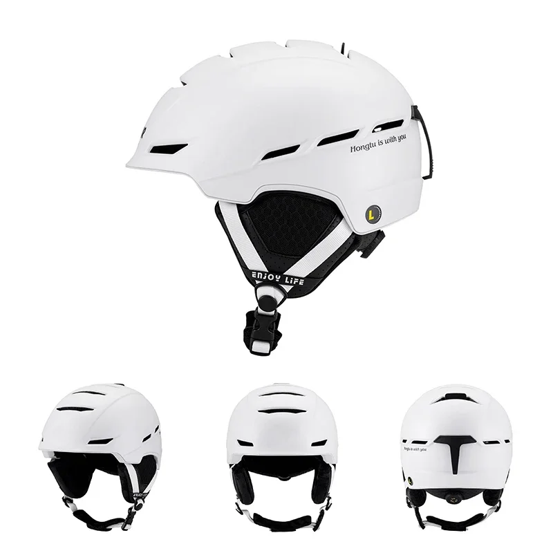 Eastinear óculos de neve integrado capacete de esqui adulto homem e mulher ao ar livre esportes radicais meio coberto capacete de segurança equipamentos de esqui