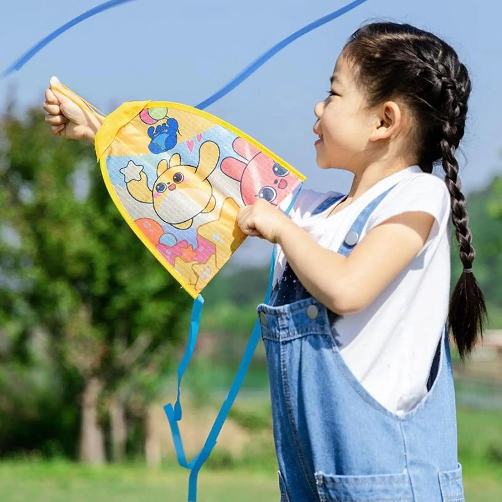 Thumb Ejection Kite Finger Launcher Kite Kid Toys Portable Cartoon Launch Kite Outdoor Sports Toy for Beach Outings Plazas